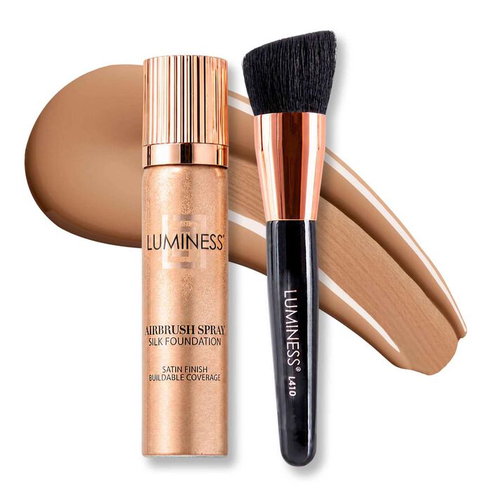 Airbrush Spray Silk Foundation with Buffing Brush - Warm 070Warm 070
